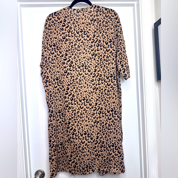 Rewash Women’s Open Front Animal Print / Leopard Print Duster - Picture 6 of 7